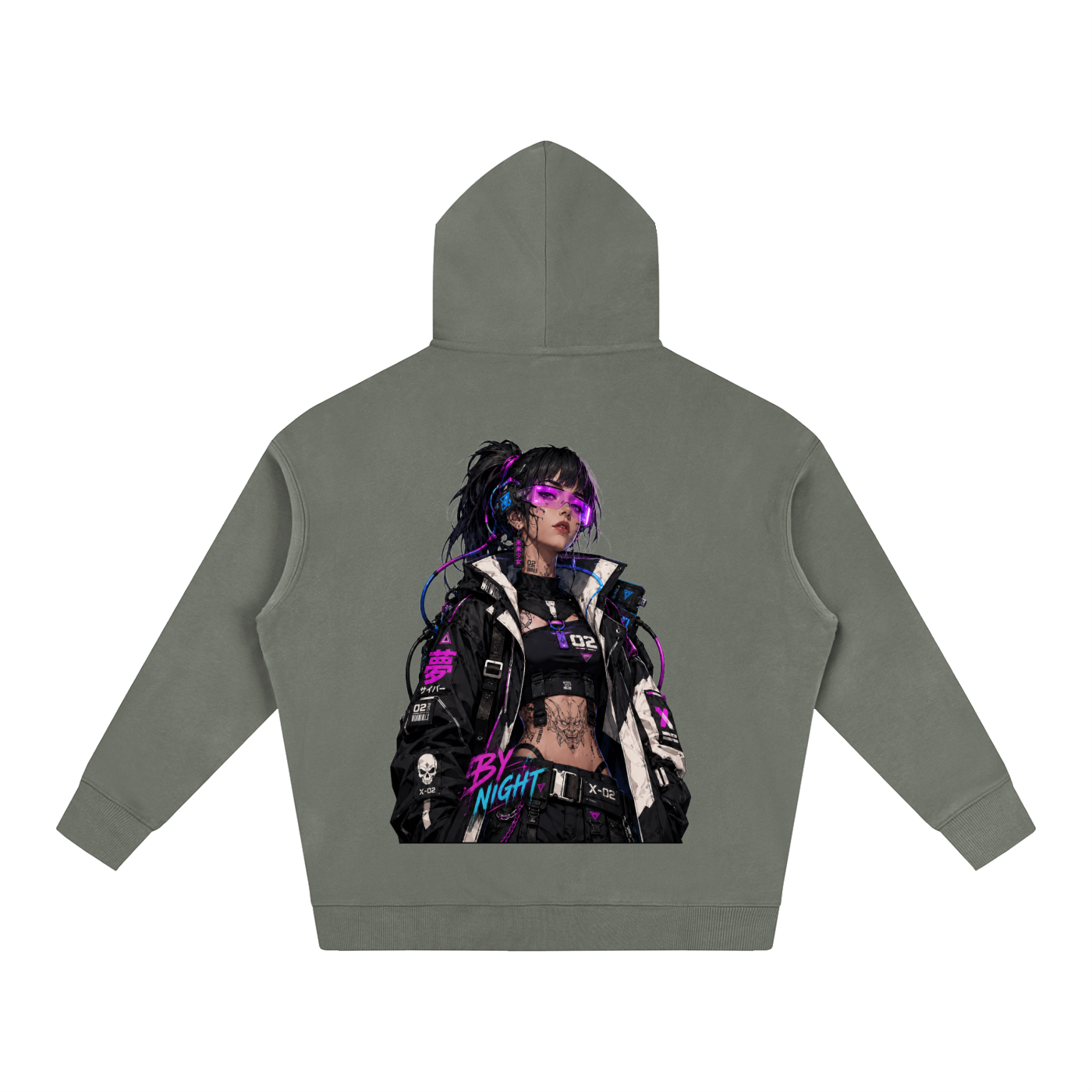 Neon Siren X-02 Oversized Fleeced Hoodie