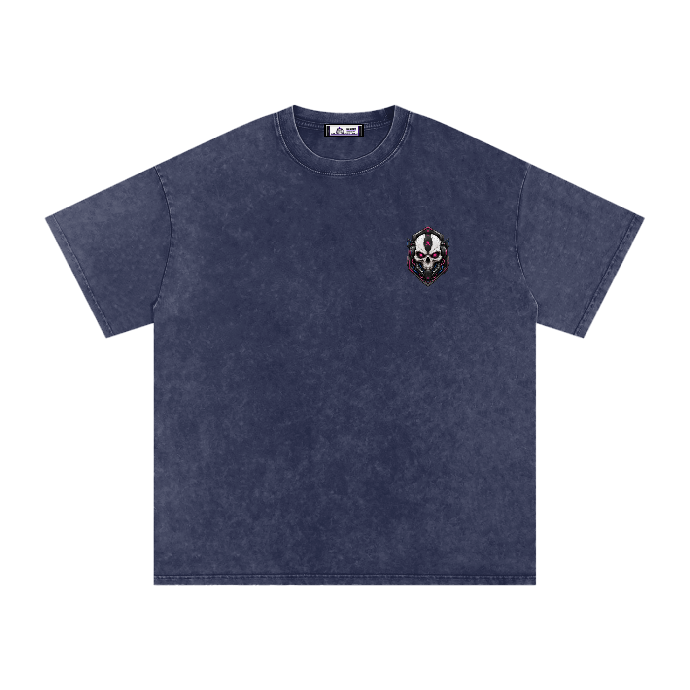 XR-7 Skull Snow Washed Oversized Cotton T-Shirt