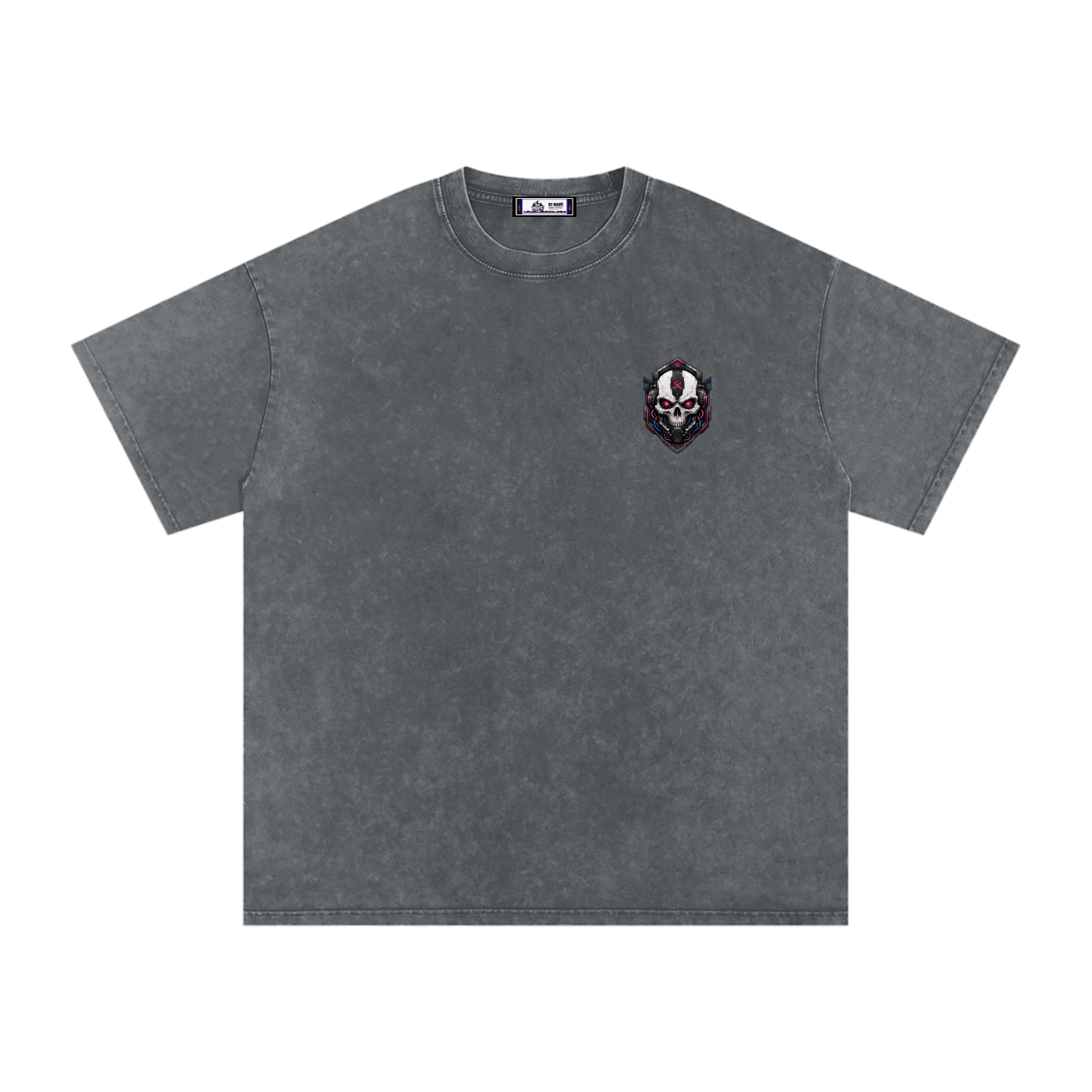 XR-7 Skull Snow Washed Oversized Cotton T-Shirt
