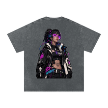 Neon Siren X-02 - Snow Washed Oversized Cotton T-Shirt thumbnail