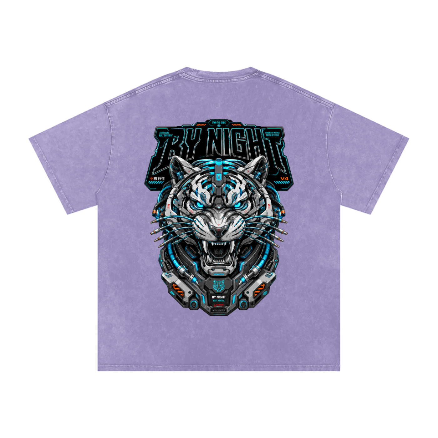 NightClaw V4 Snow Washed Oversized Cotton T-Shirt