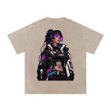Neon Siren X-02 - Snow Washed Oversized Cotton T-Shirt thumbnail