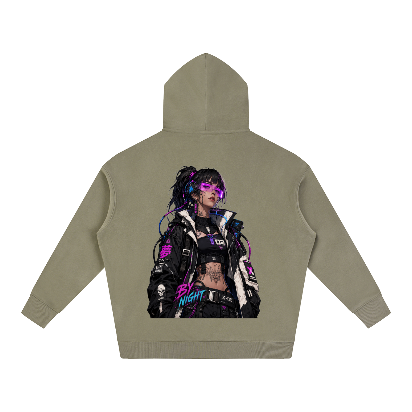 Neon Siren X-02 Oversized Fleeced Hoodie