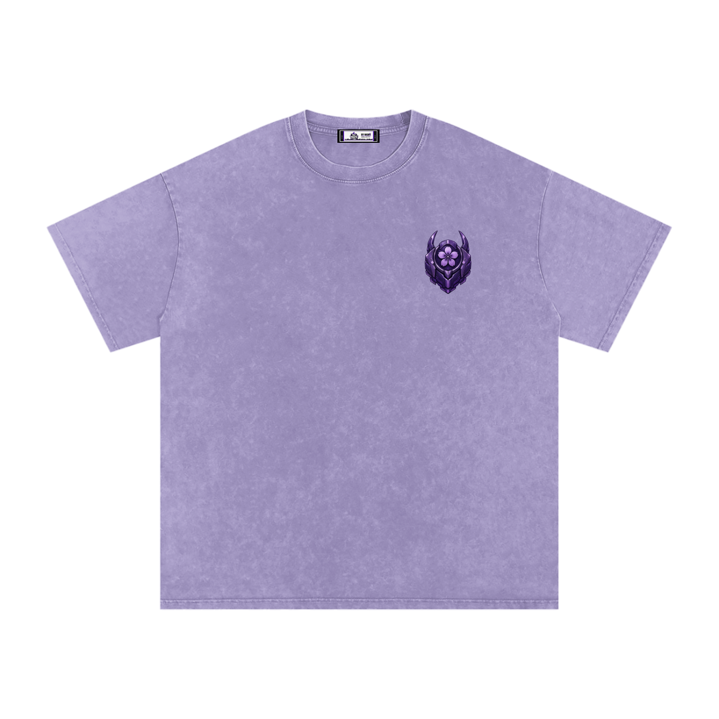 Cyber Yokai Snow Washed Oversized Cotton T-Shirt