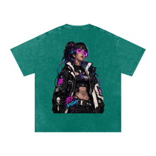 Neon Siren X-02 - Snow Washed Oversized Cotton T-Shirt thumbnail