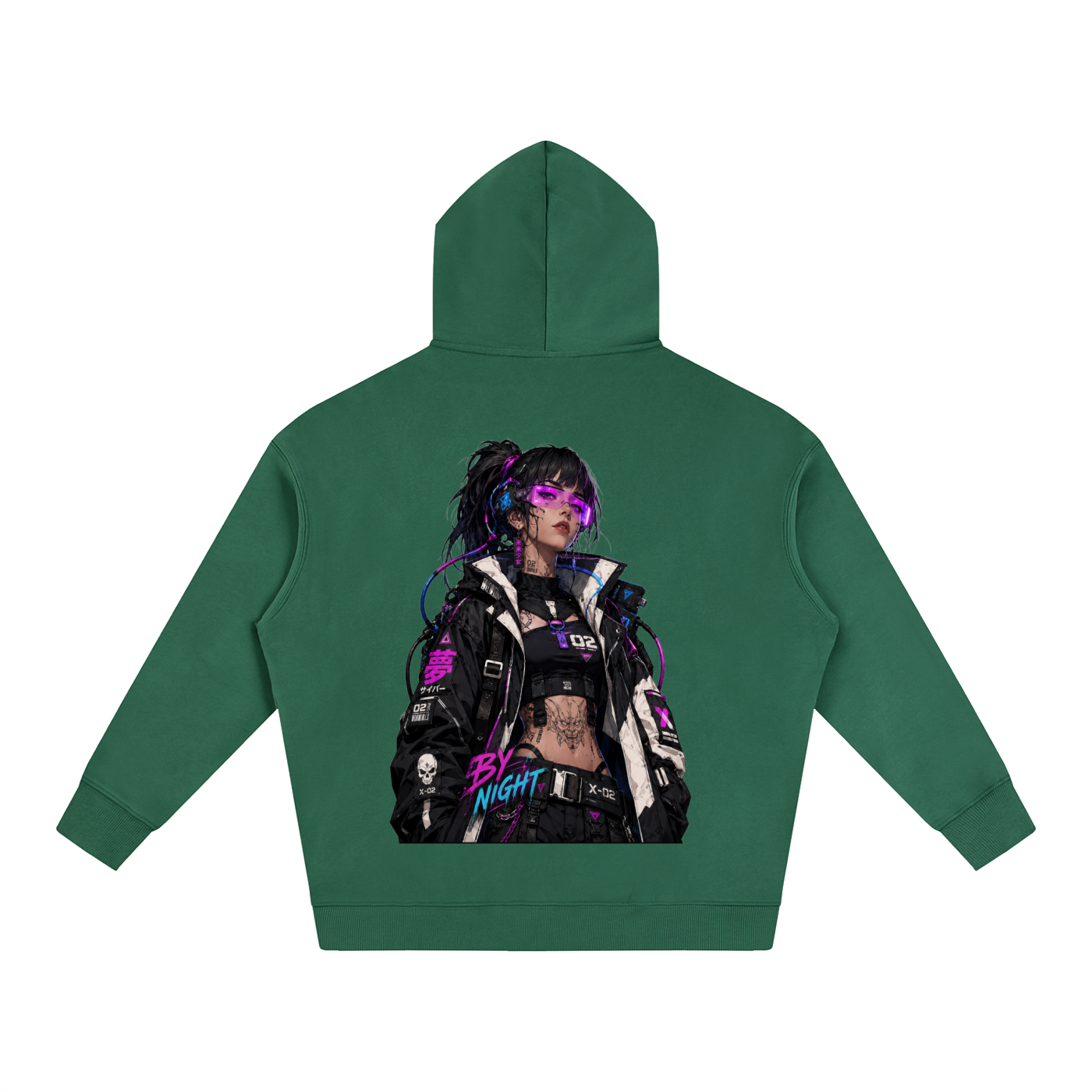 Neon Siren X-02 Oversized Fleeced Hoodie