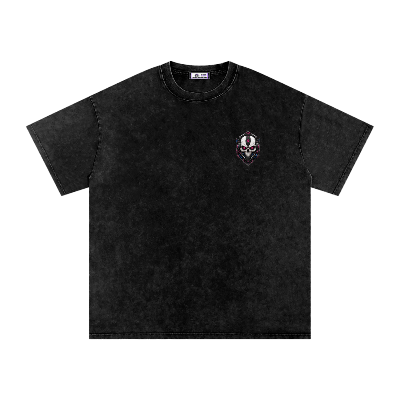 XR-7 Skull Snow Washed Oversized Cotton T-Shirt