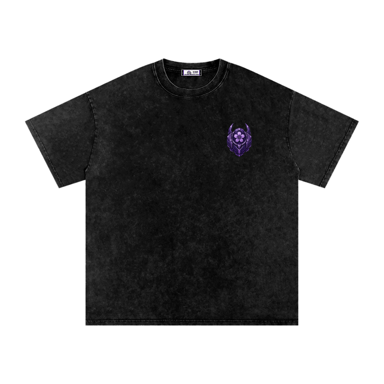 Cyber Yokai Snow Washed Oversized Cotton T-Shirt alternate view